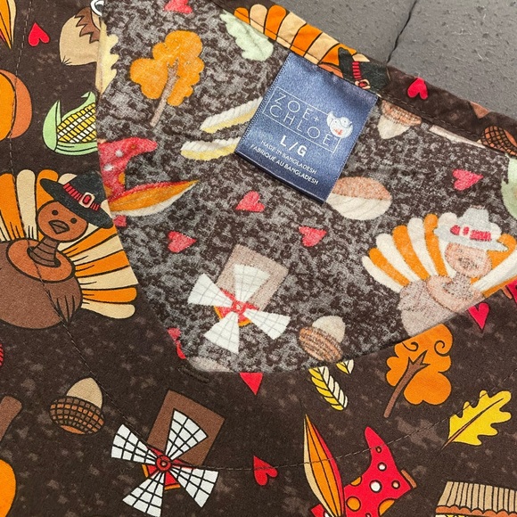 Zoe+ Chloe Thanksgiving scrub top - Picture 2 of 3